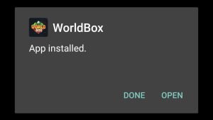 WorldBox Mod successfully installed