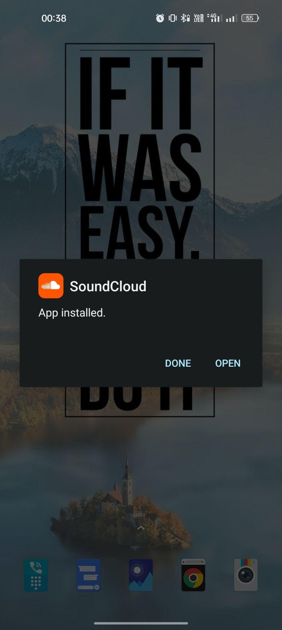 SoundCloud apk installed