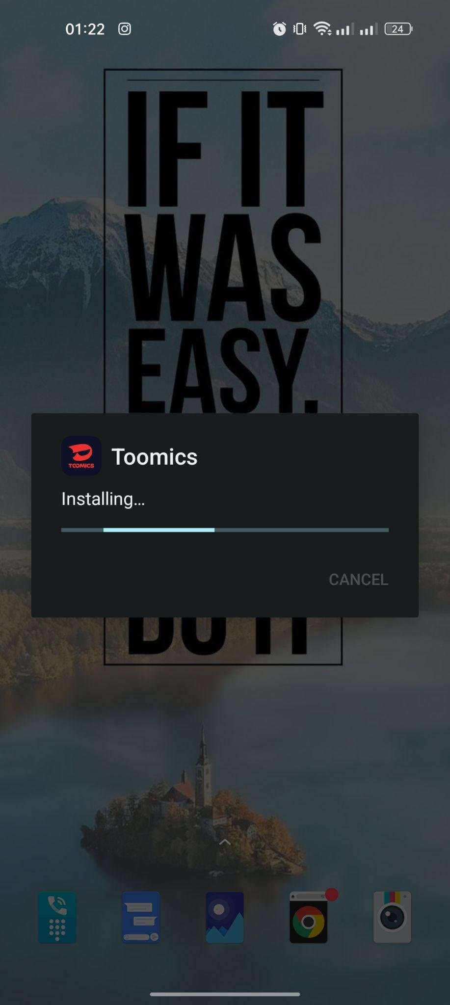 Toomics apk installing 