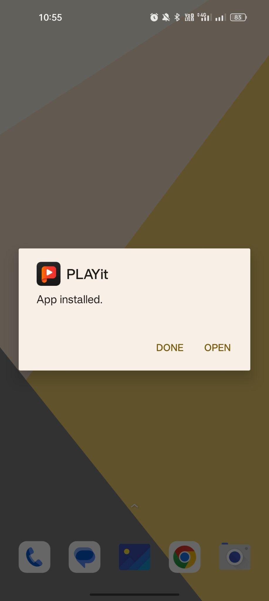 PLAYit apk installed