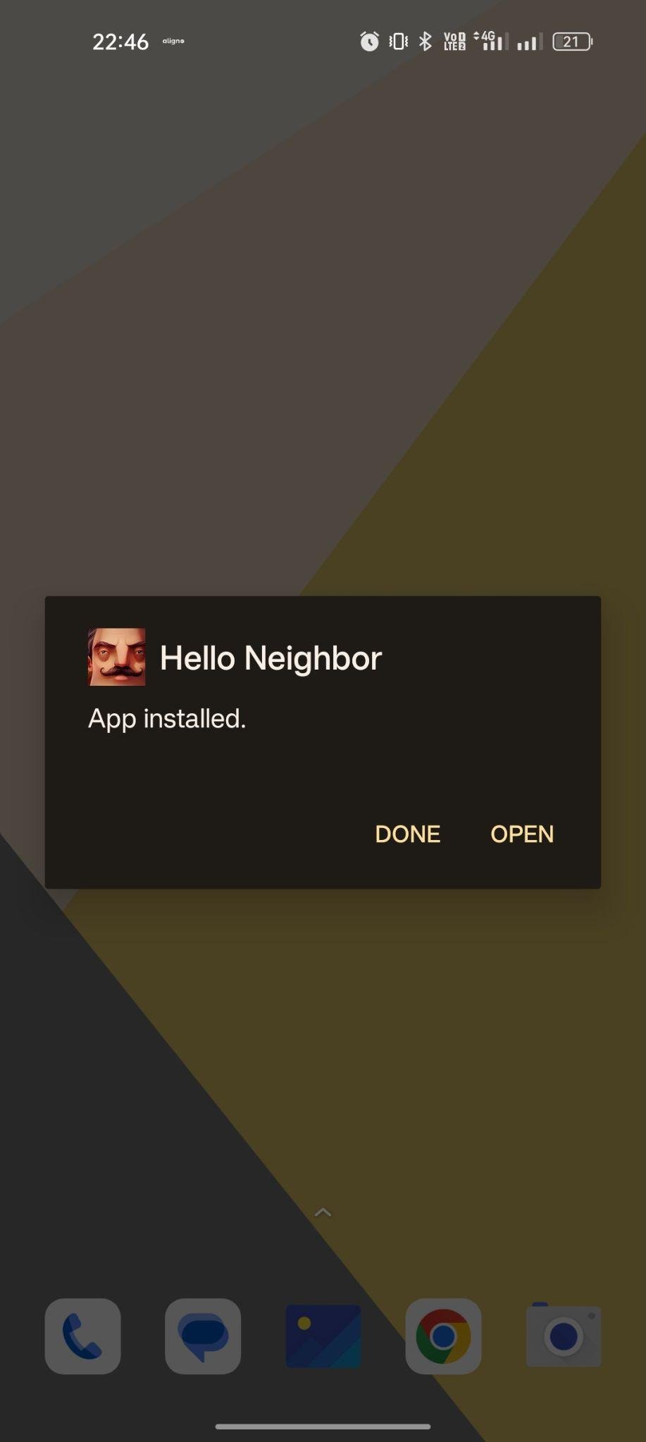 Hello Neighbor apk installed