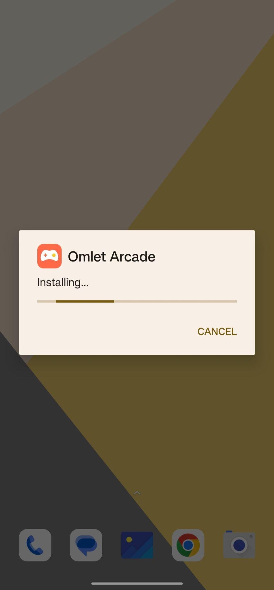 Omlet Arcade apk installing