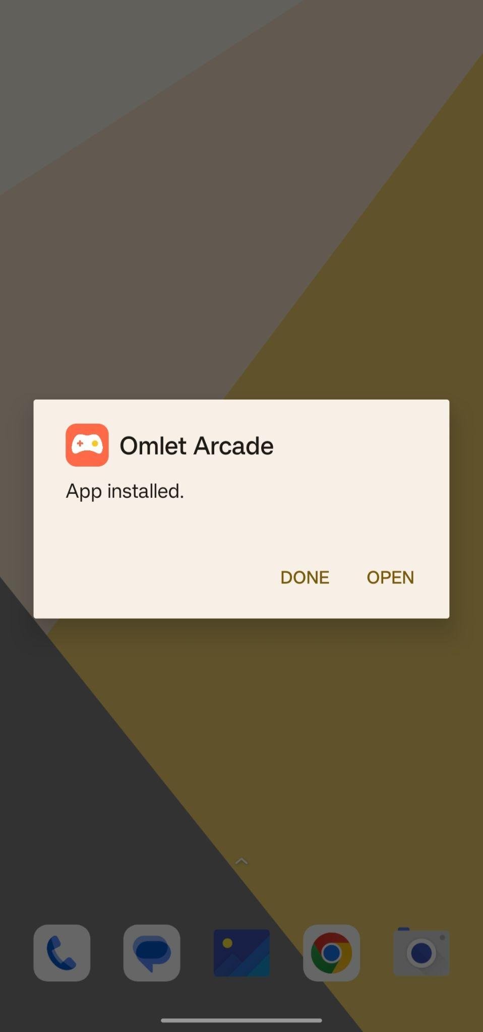 Omlet Arcade apk installed