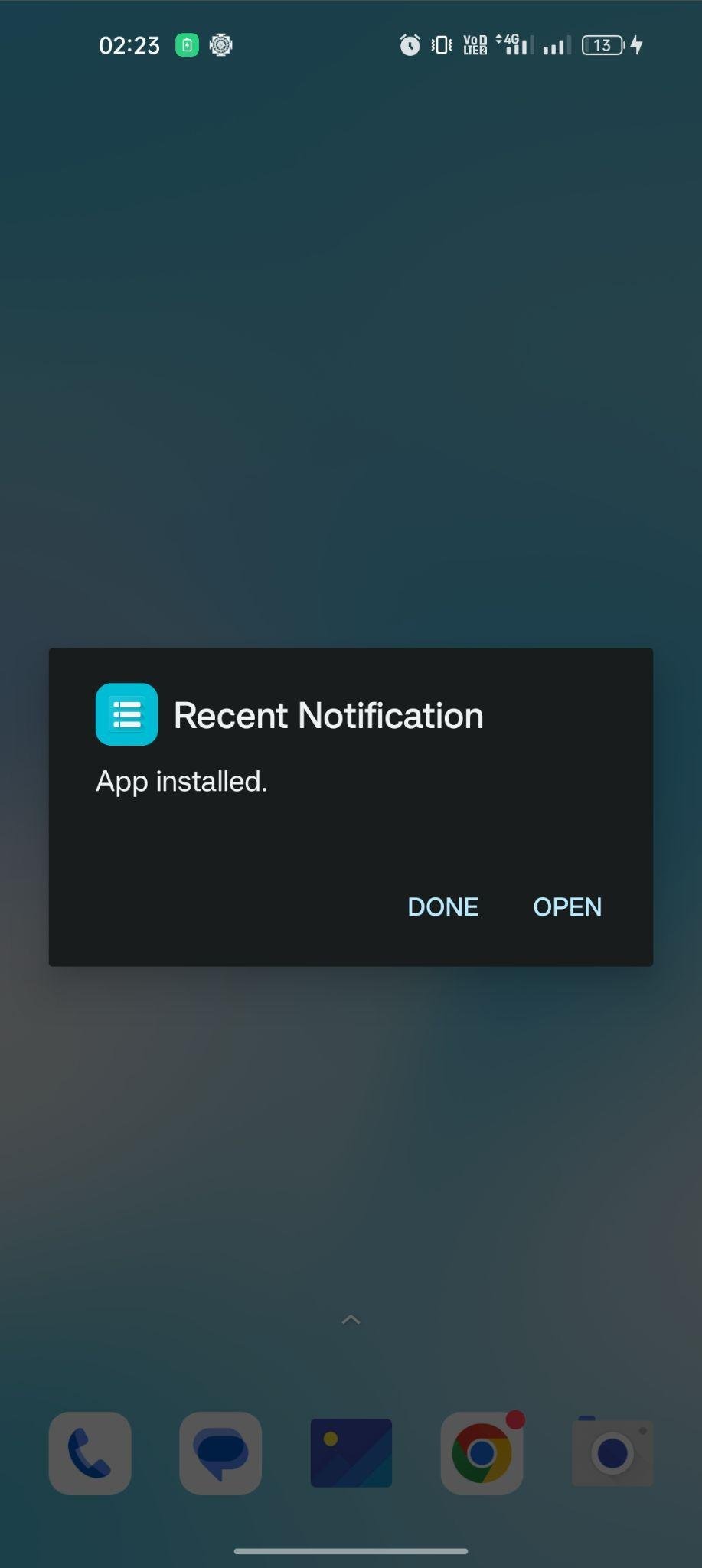 Recent Notifications apk installed