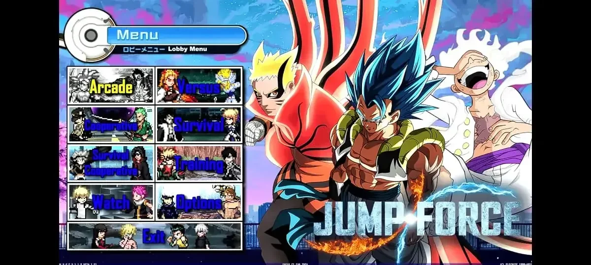 LATEST!! JUMP FORCE MUGEN ANDROID (NO EXAGEAR) Anime Mugen ANDROID 