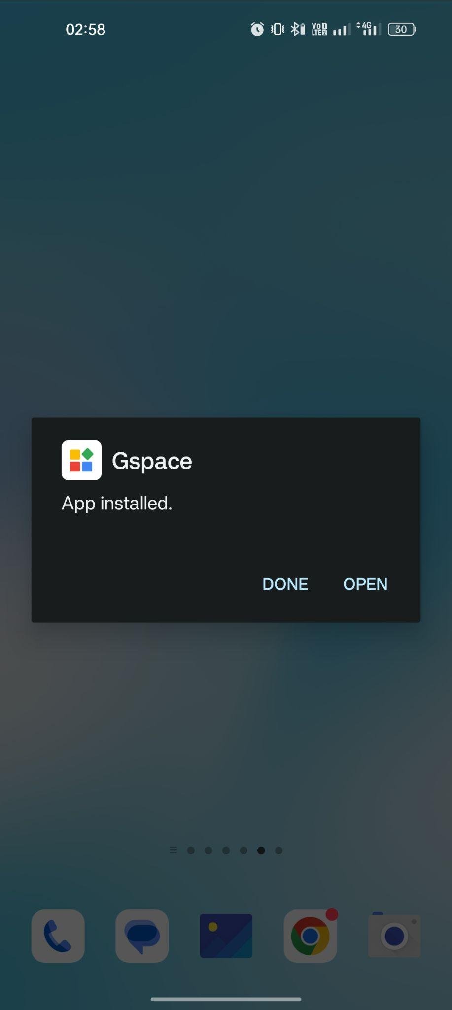 GSpace apk installed