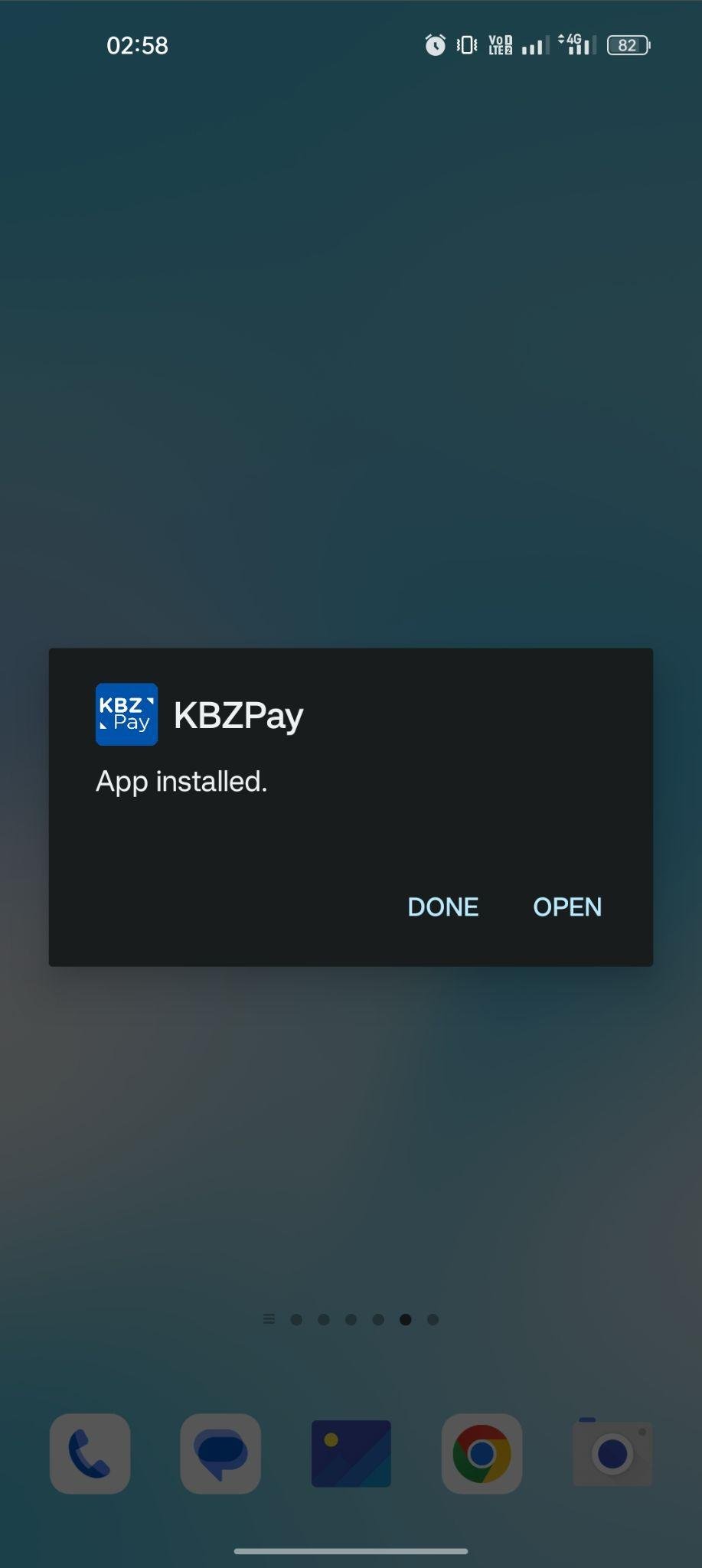 KBZPay apk installed