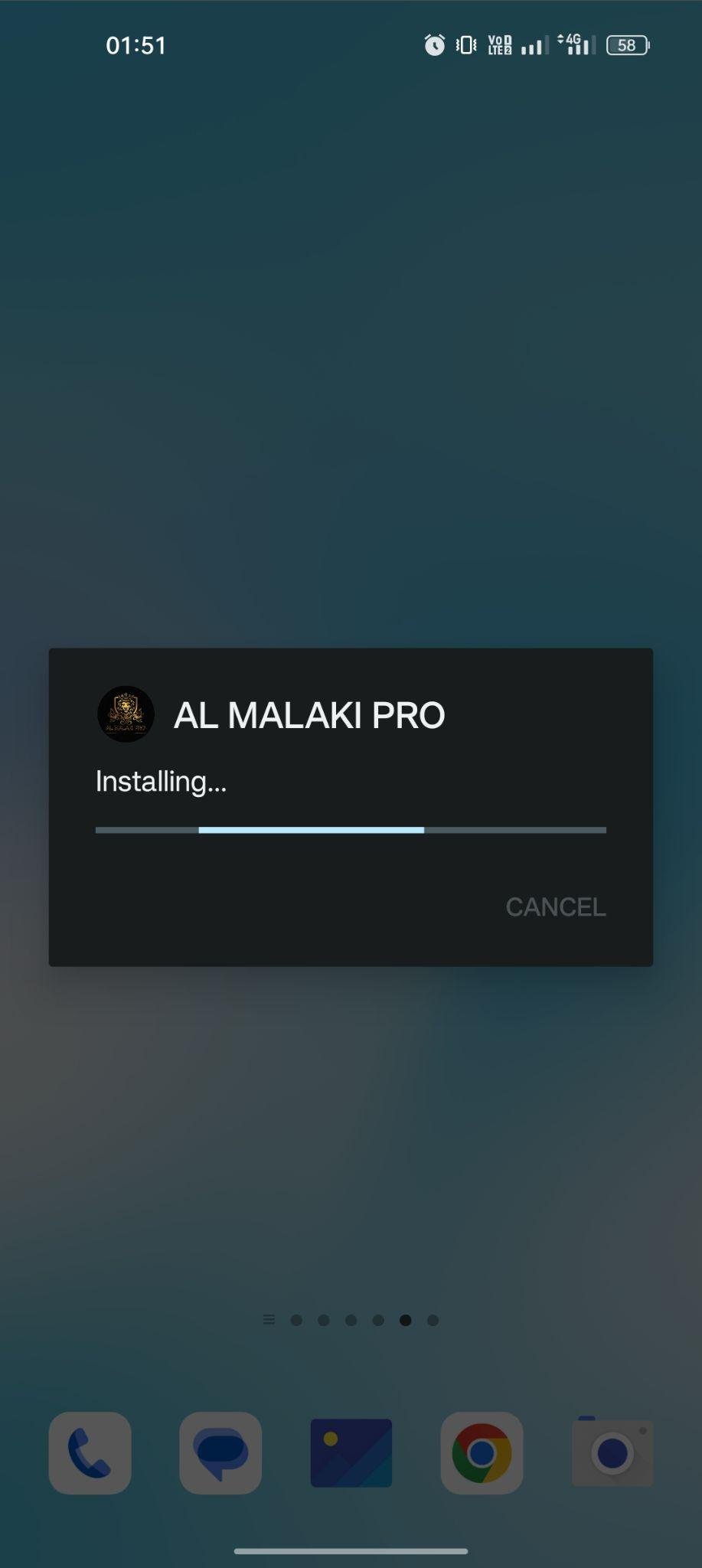 AL MALAKI PRO apk installing