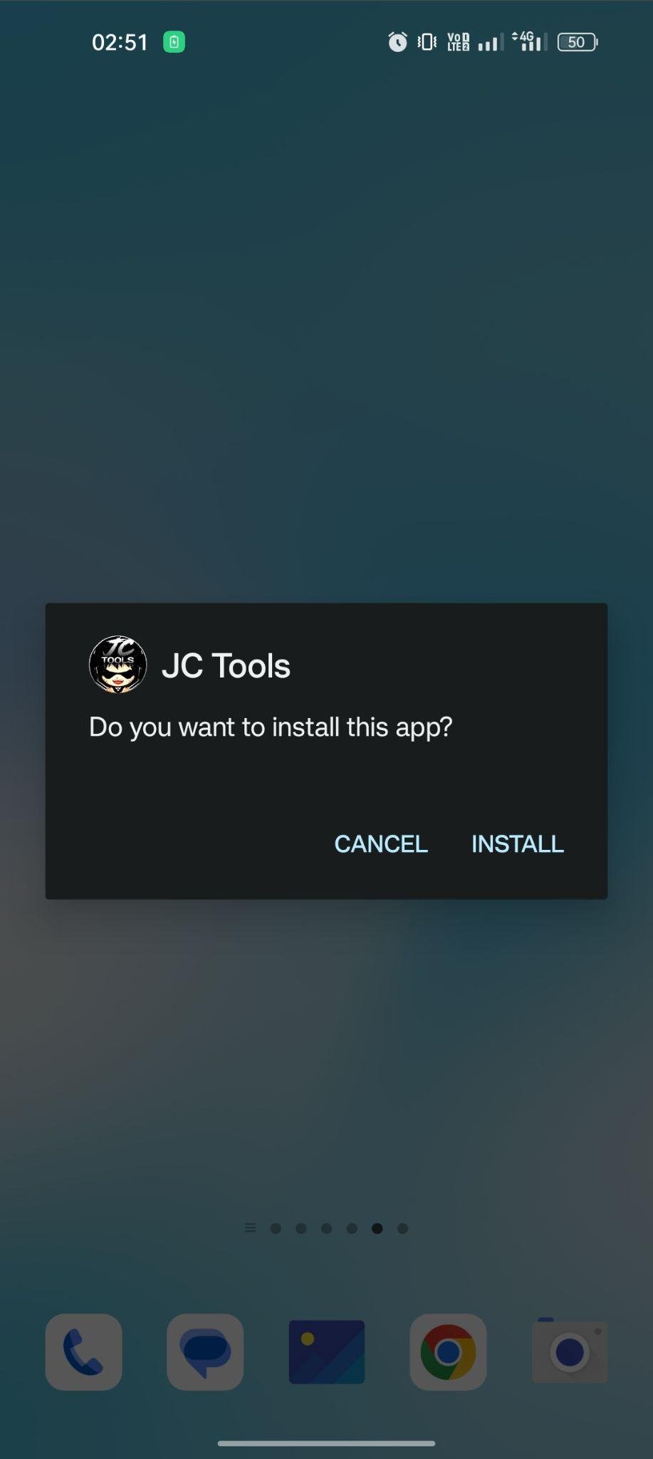 click on install