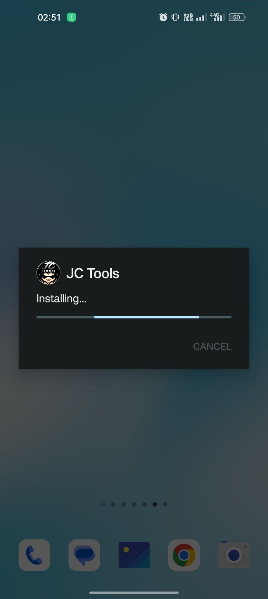 JC Tools apk installing