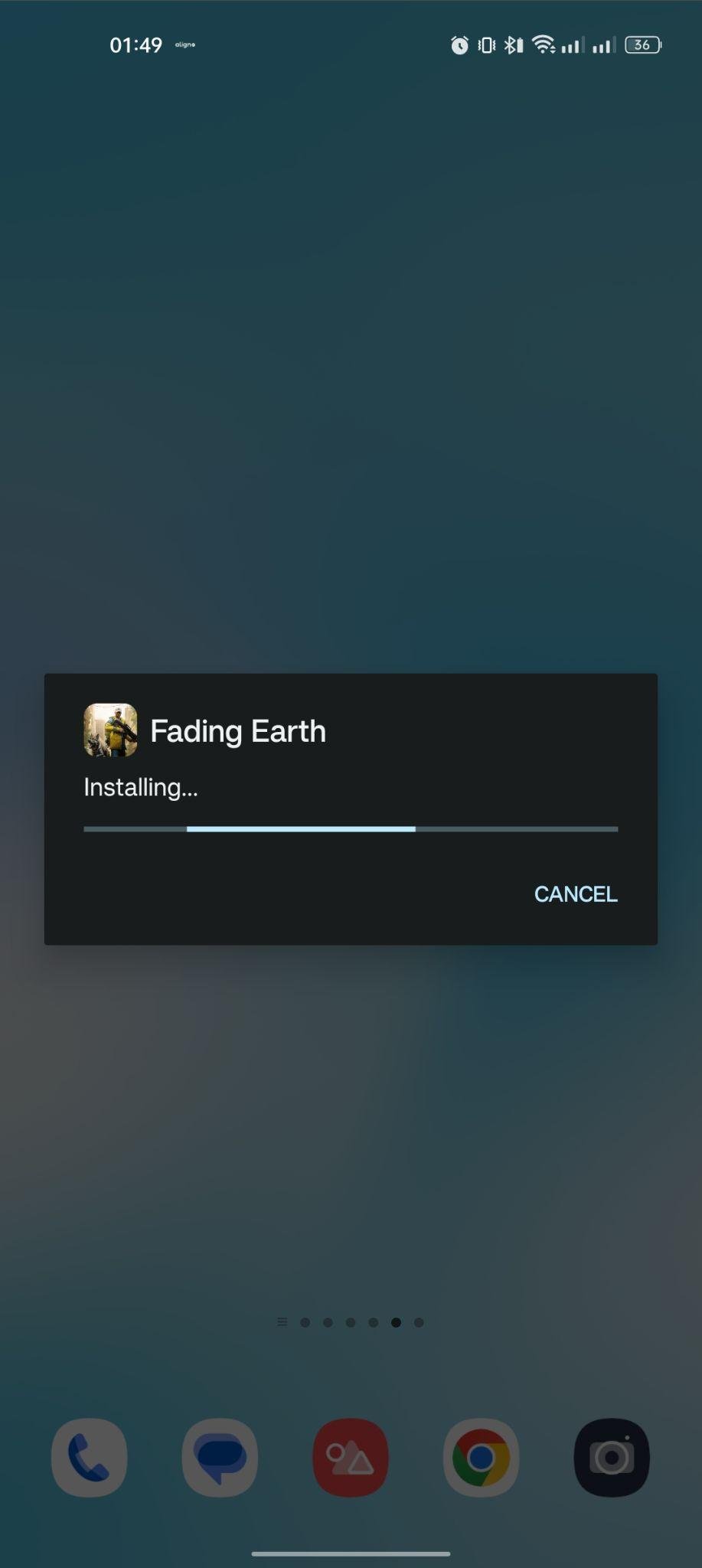 Fading Earth apk installing