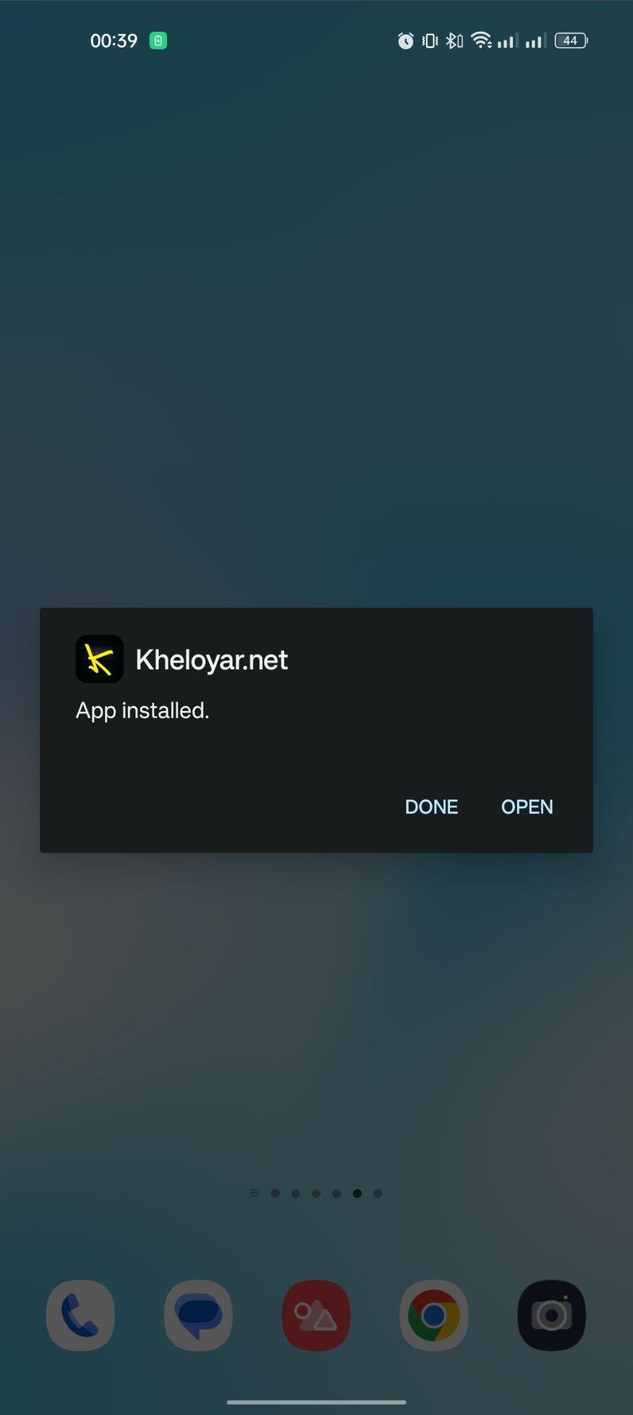 Kheloyar.Net apk installed