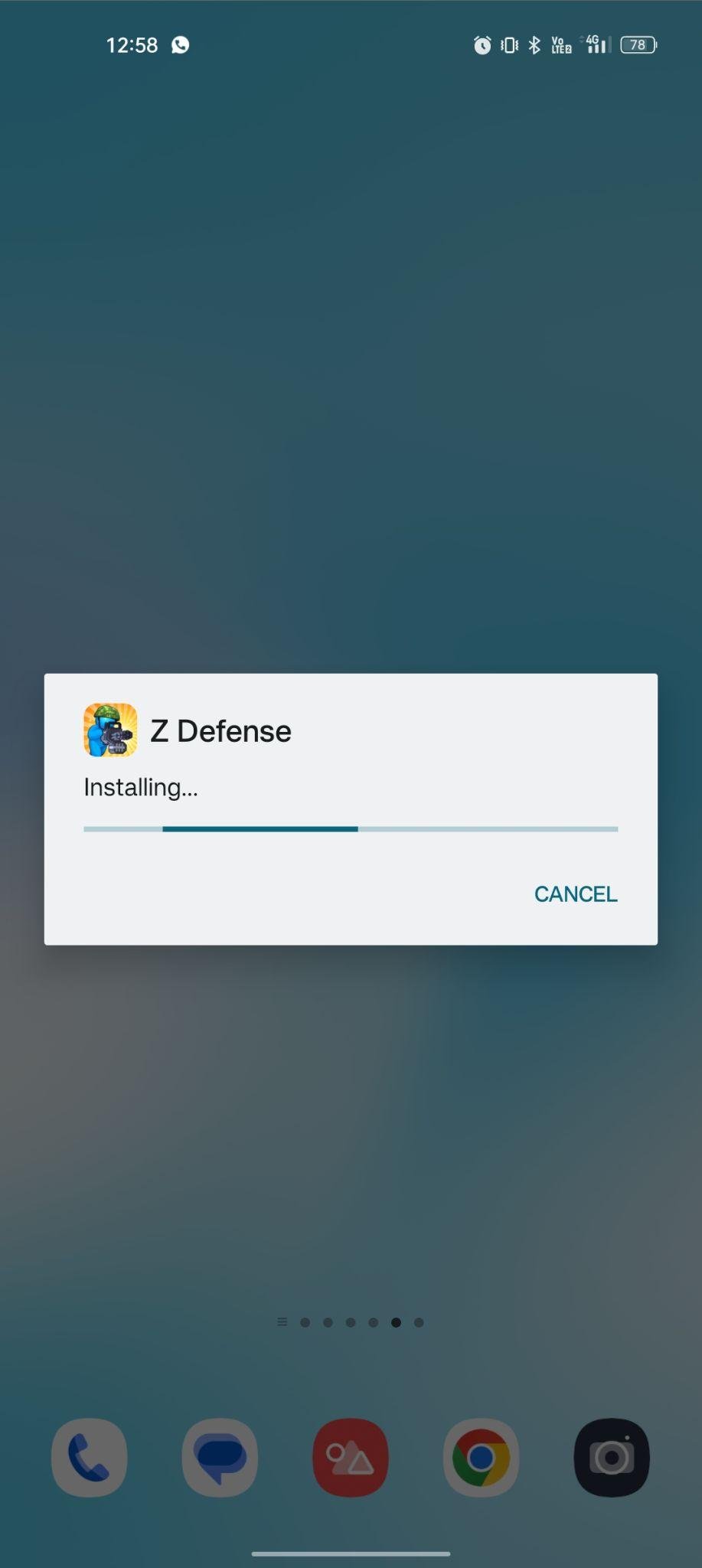 Z Defense apk installing