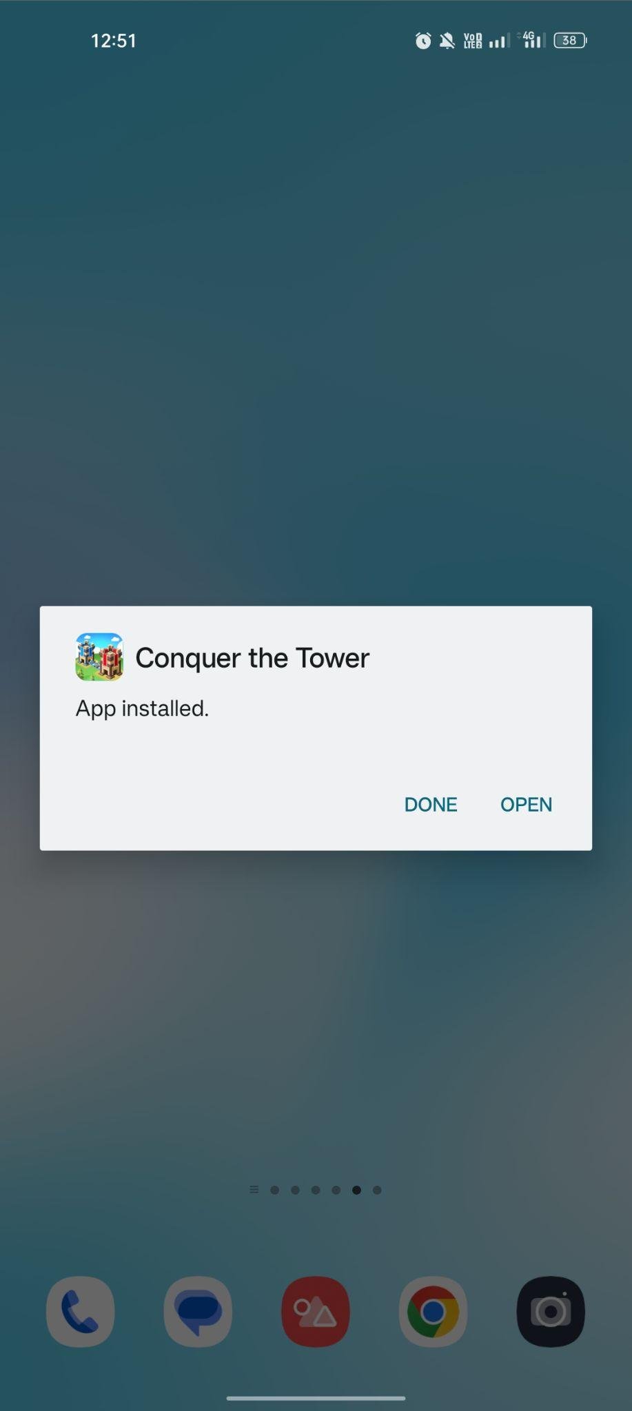 Conquer the Tower 2 apk installed 