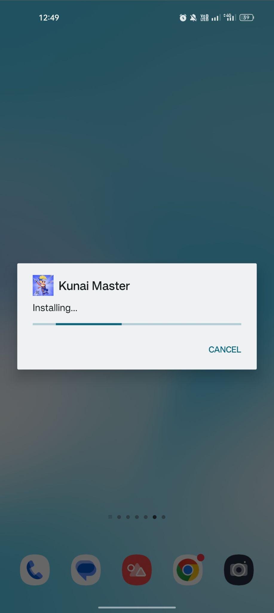 Kunai Master apk installing
