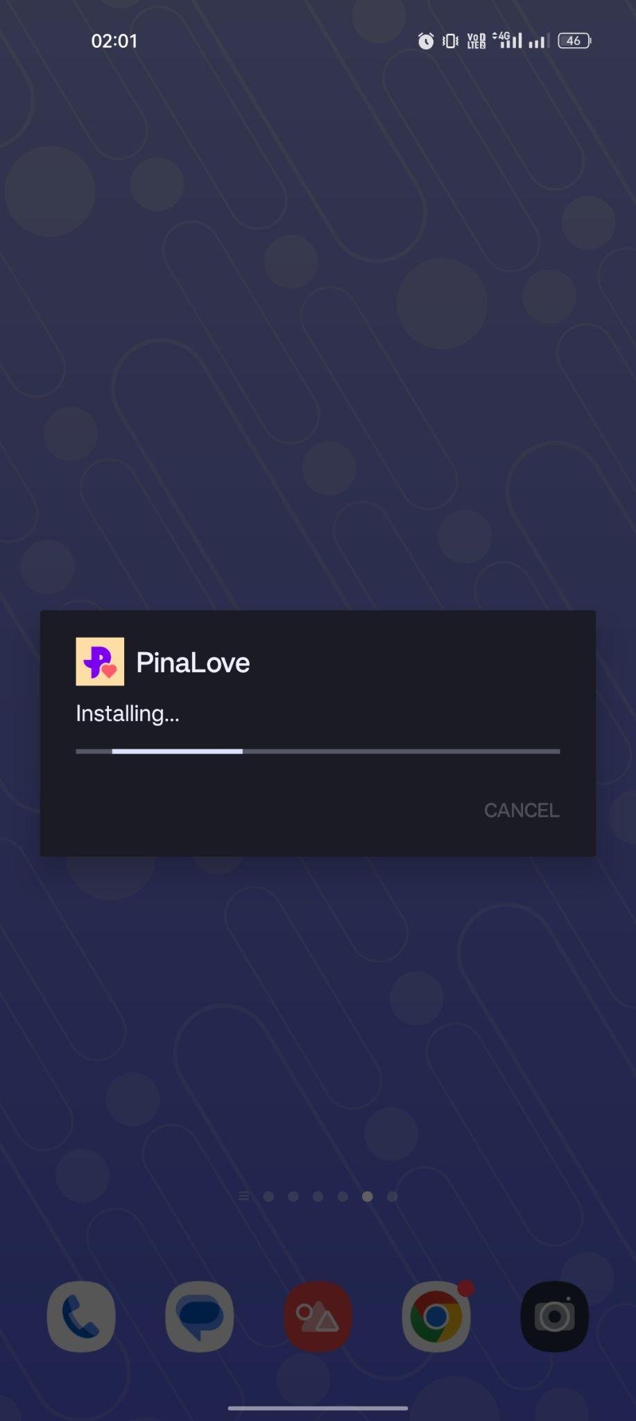 PinaLove apk installing