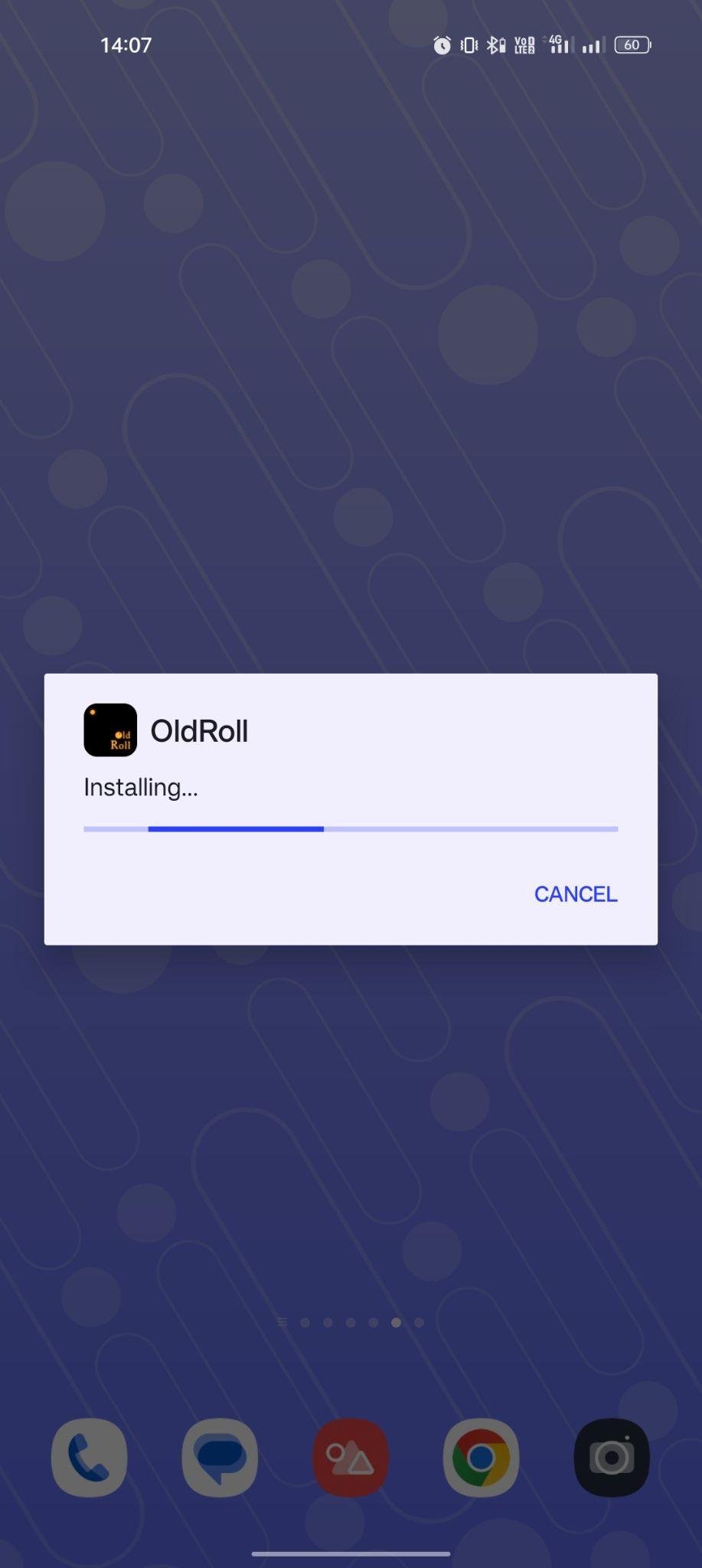 Old Roll apk installing