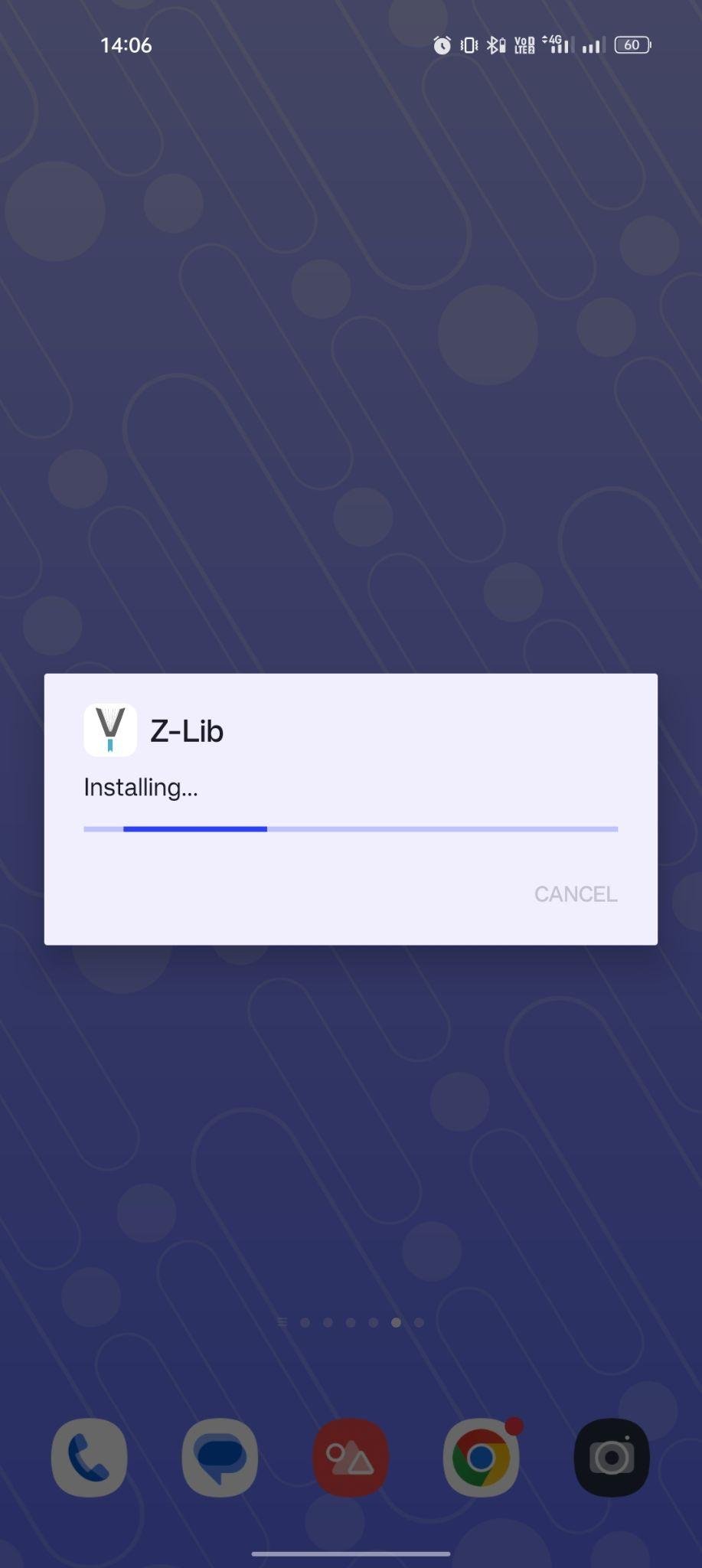 Z Library apk installing