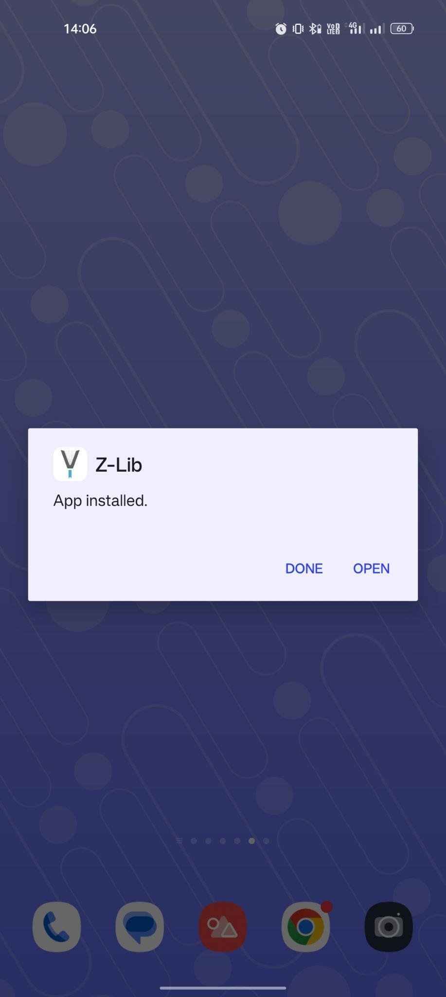 Z Library apk installed