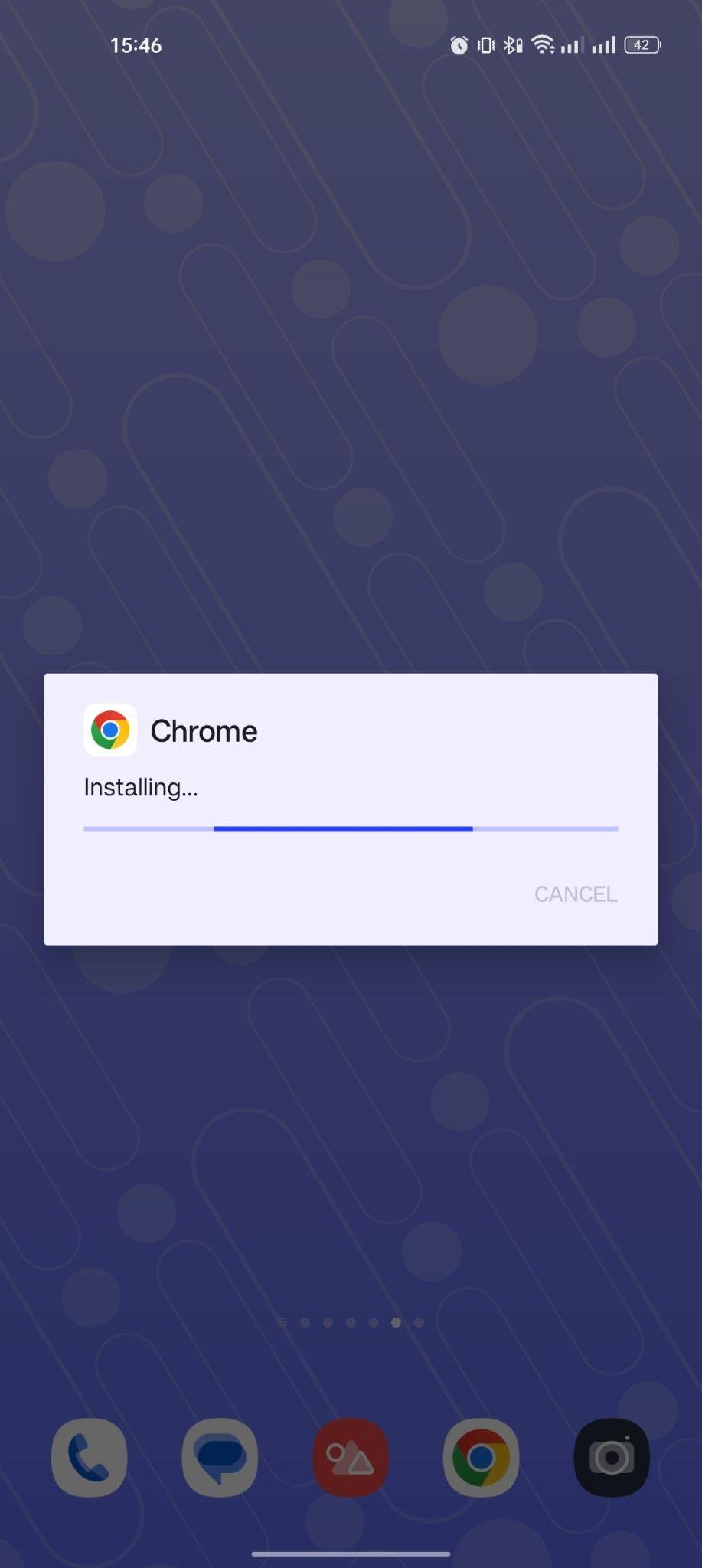 Chrome apk installing