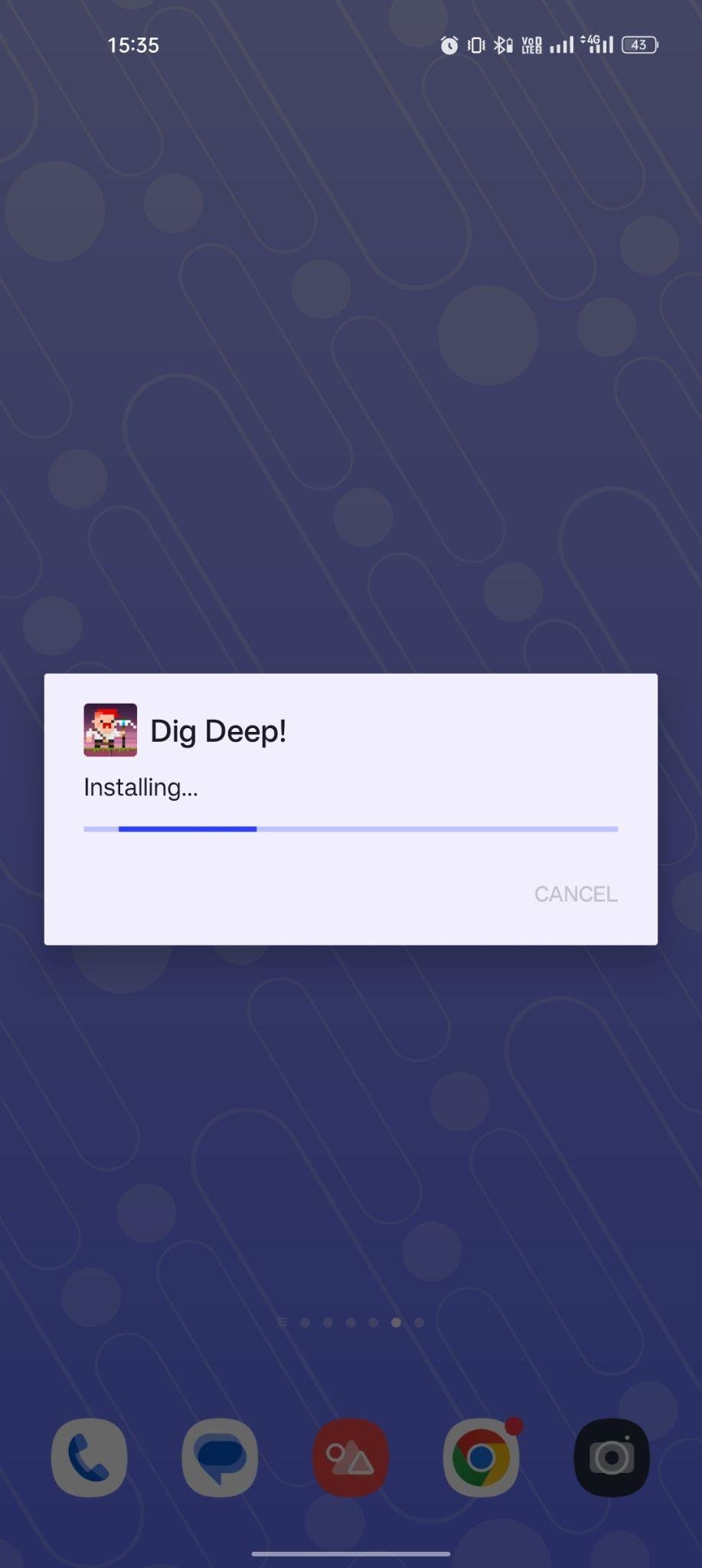 Dig Deep apk installing