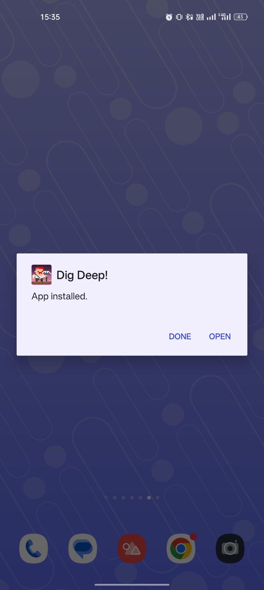 Dig Deep apk installed