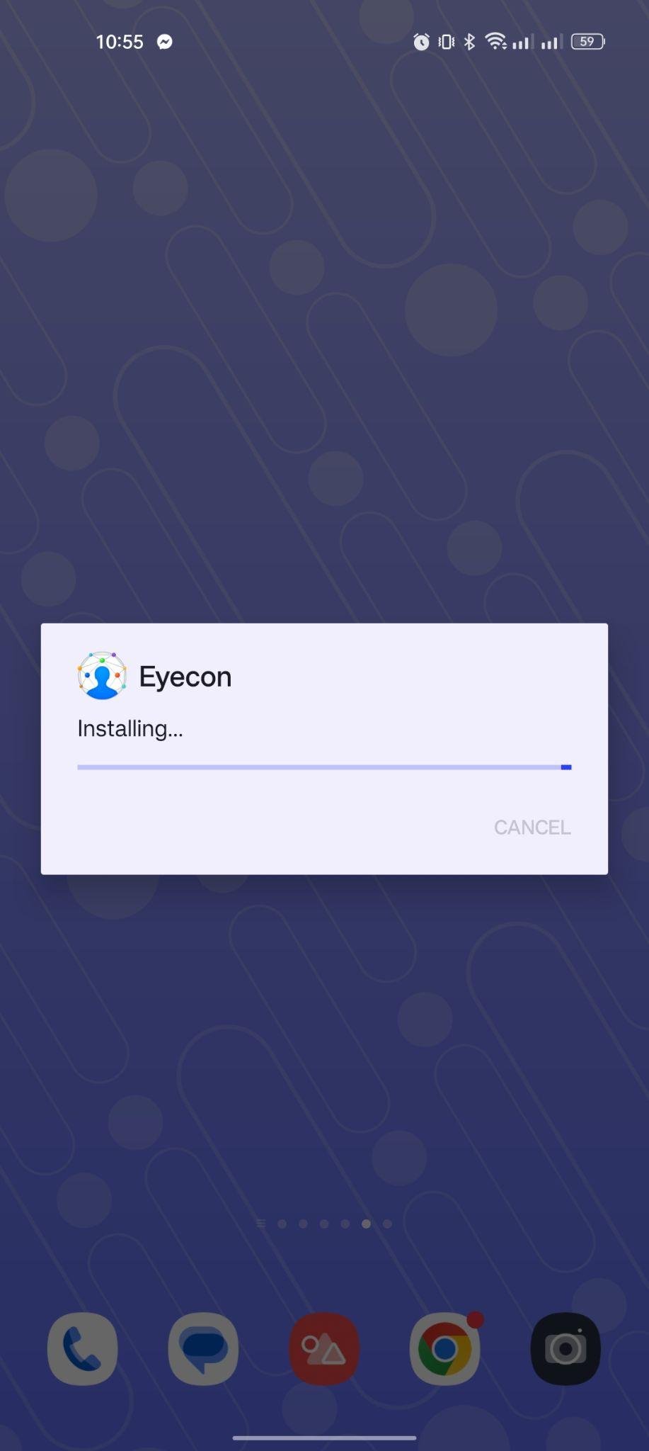 Eyecon apk installing