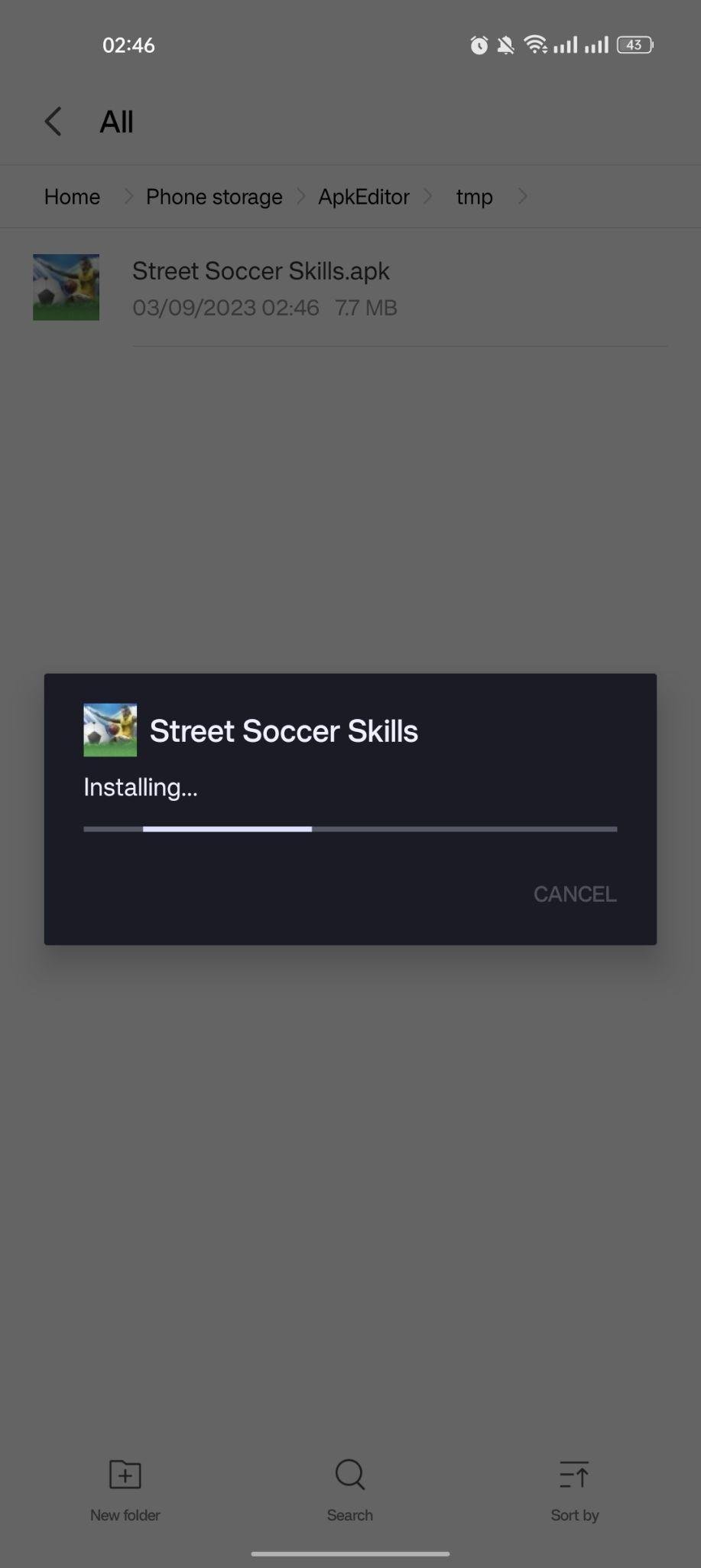 Street Soccer Skills apk installing