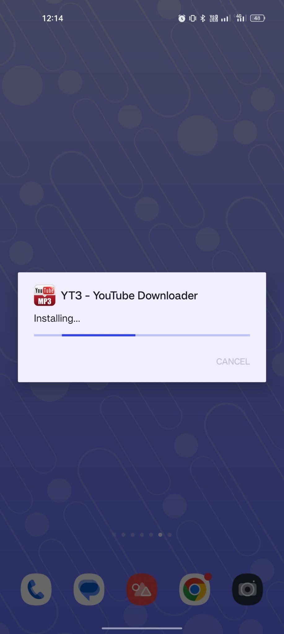 YT3 Music Downloader apk installing