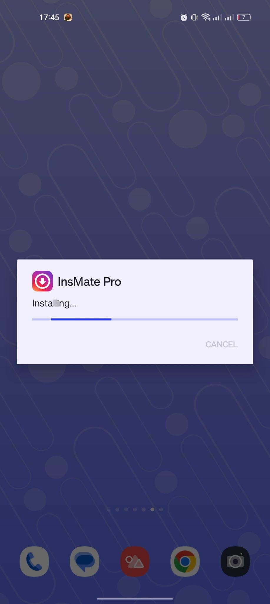 InsMate Pro apk installing