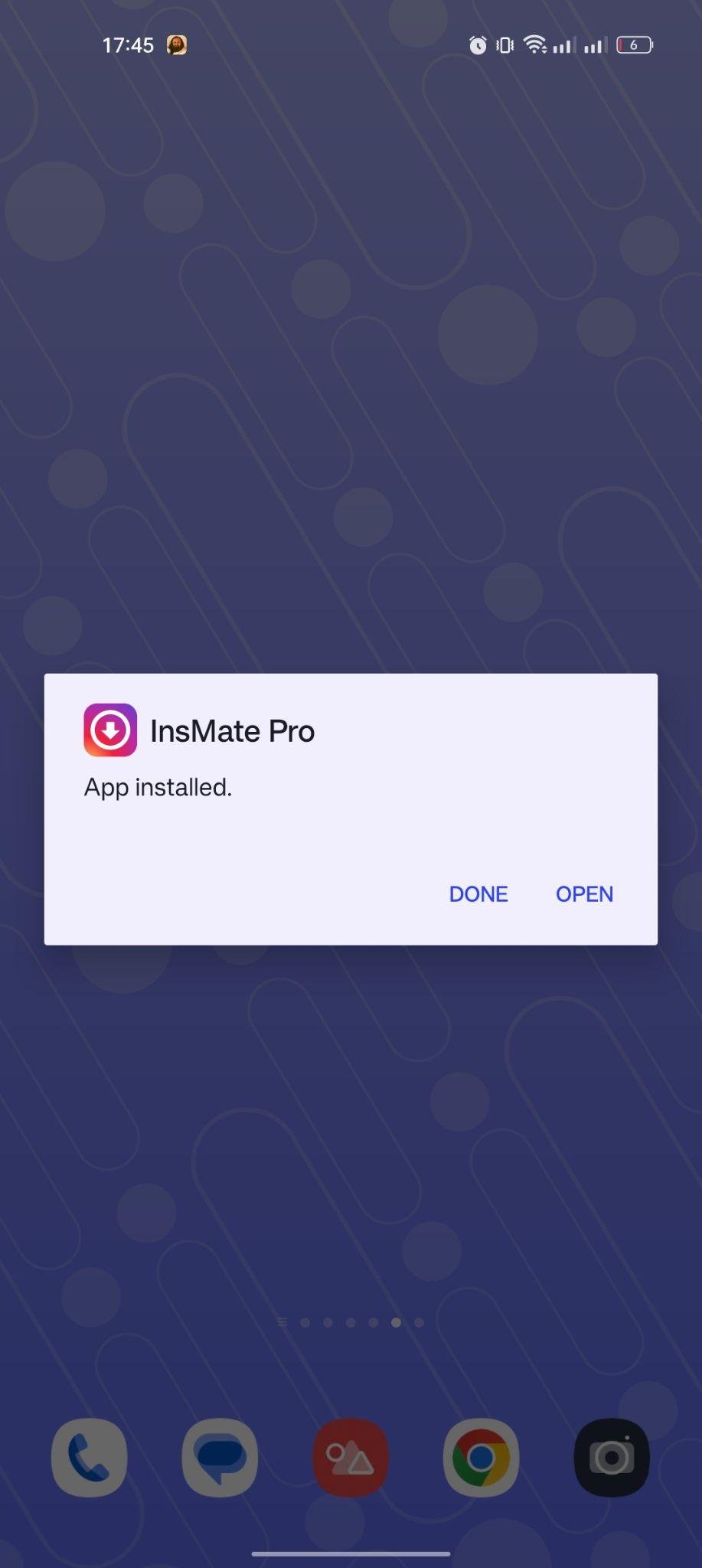 InsMate Pro apk installed