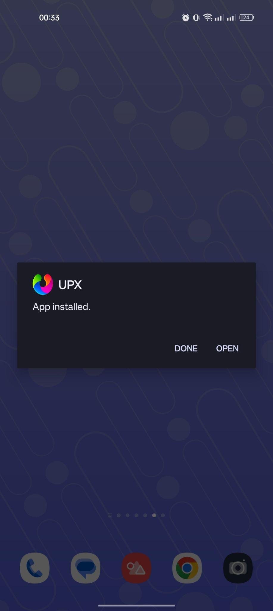 UPX apk installed