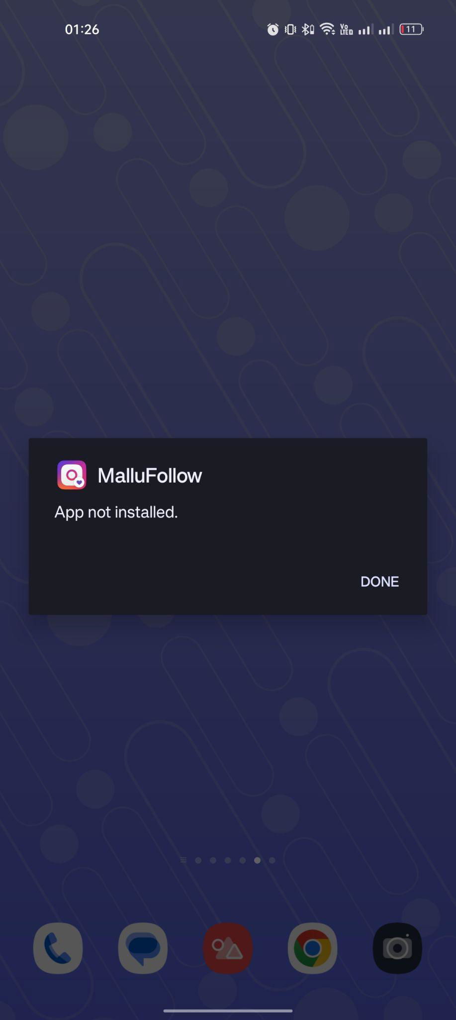 MalluFollow apk installed