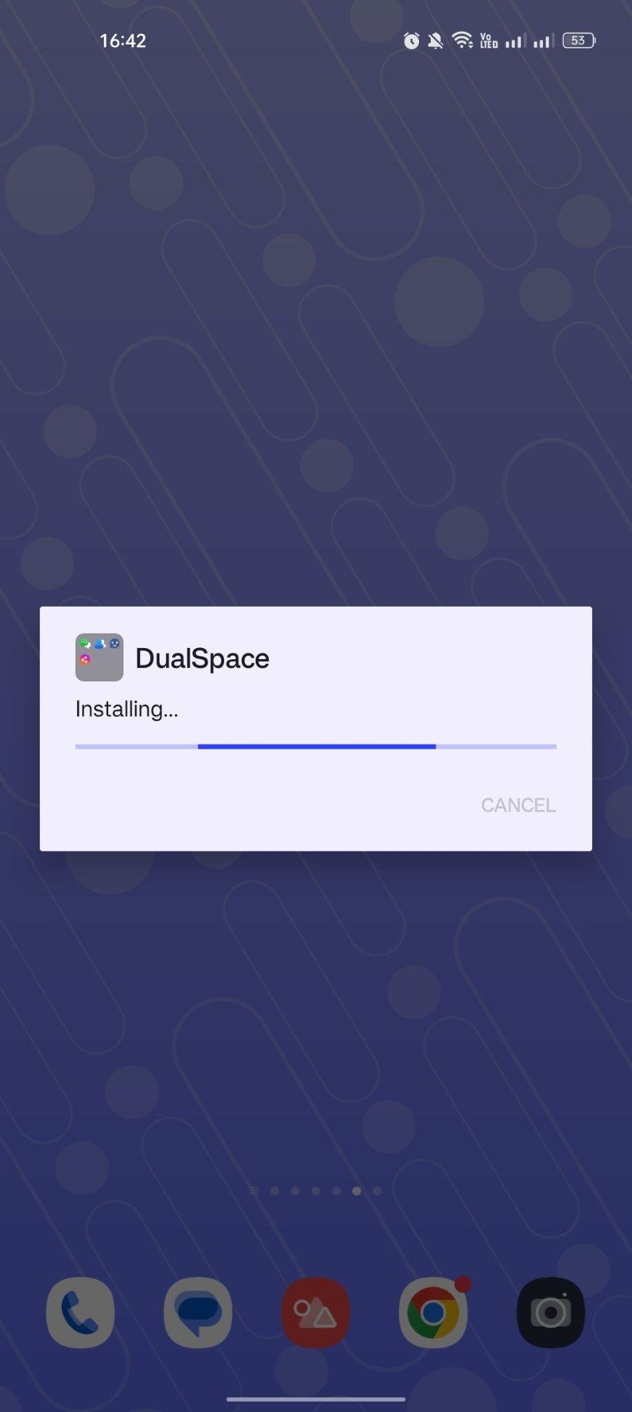 Dual Space Pro apk installing