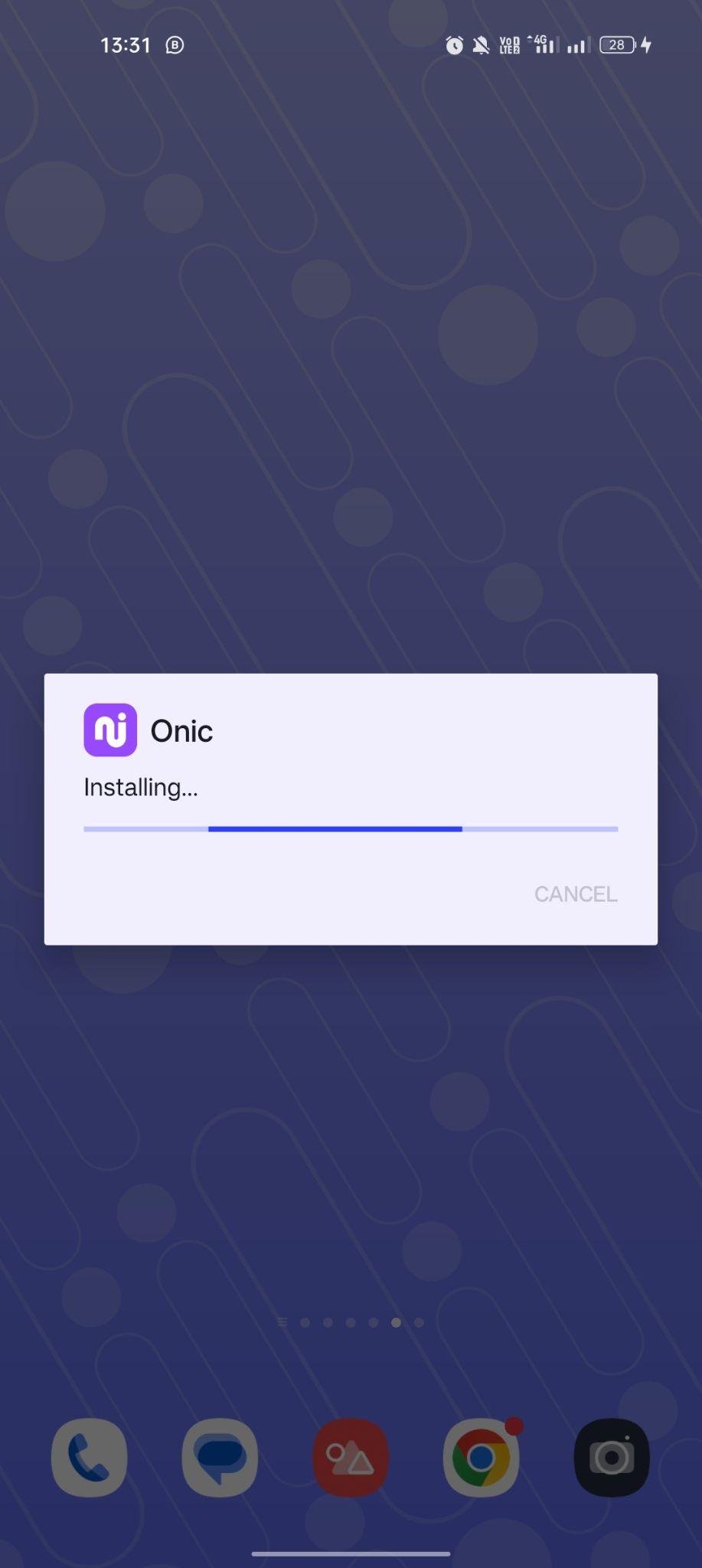 Onic apk installing