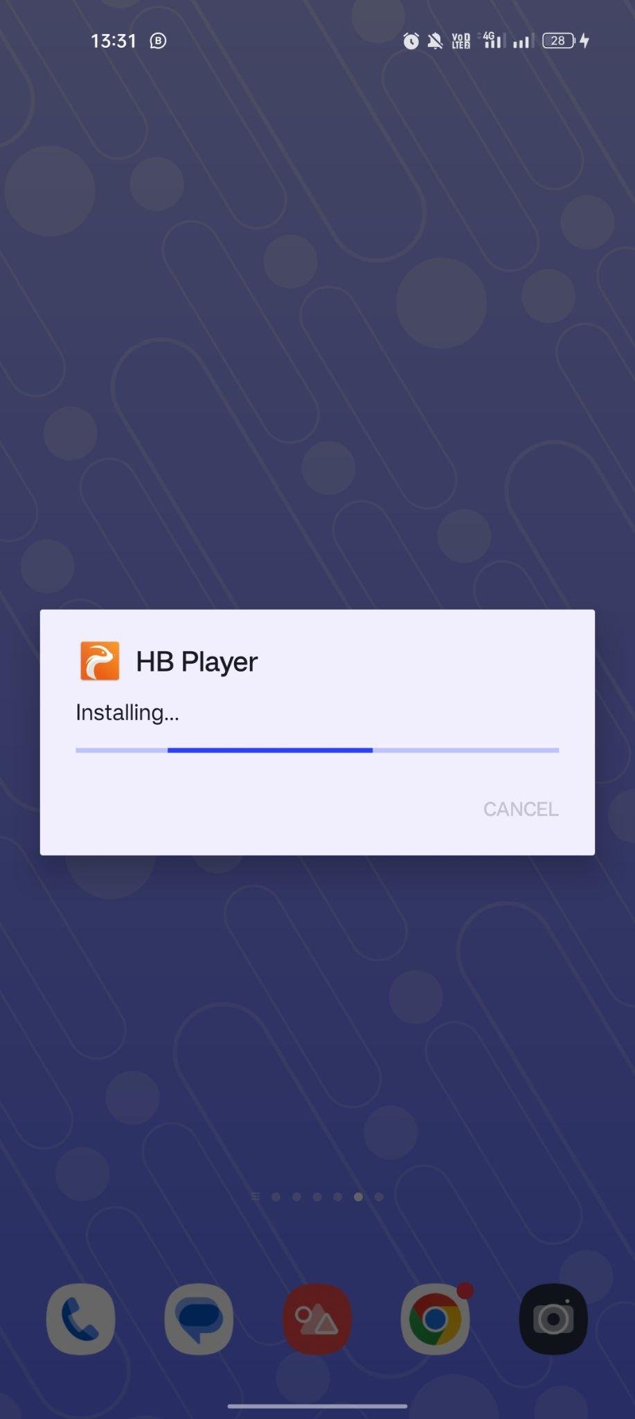 HB Video Player apk installing