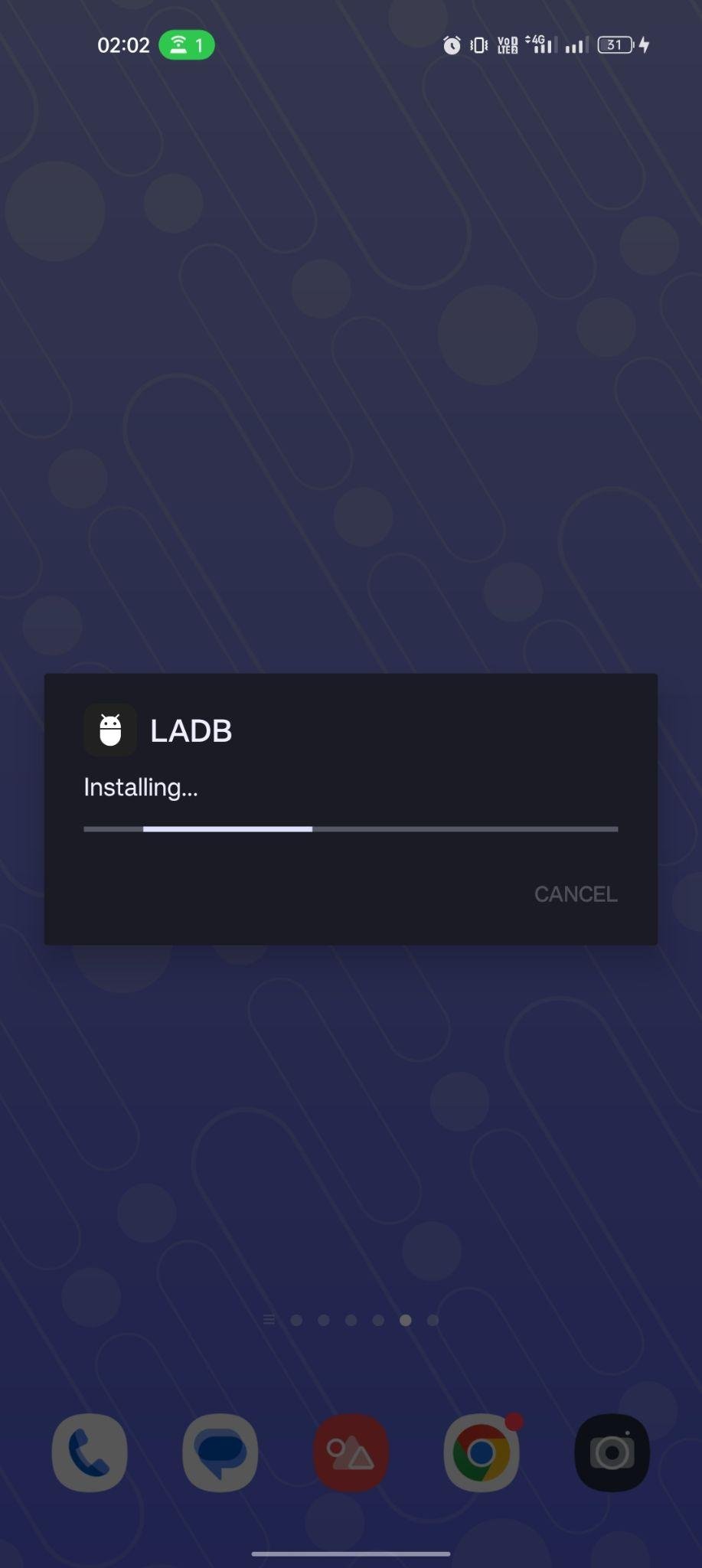 LADB apk installing