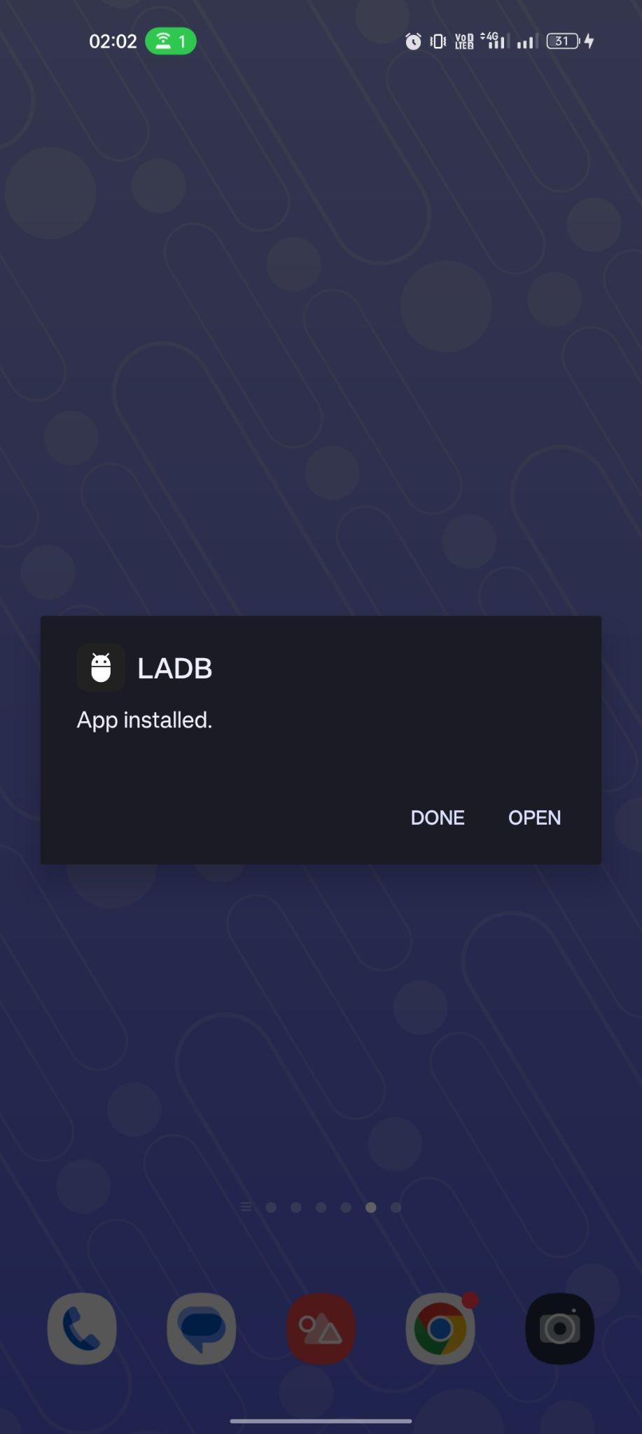LADB apk installed