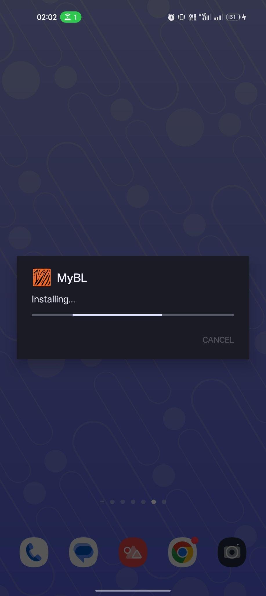 MyBL apk installing