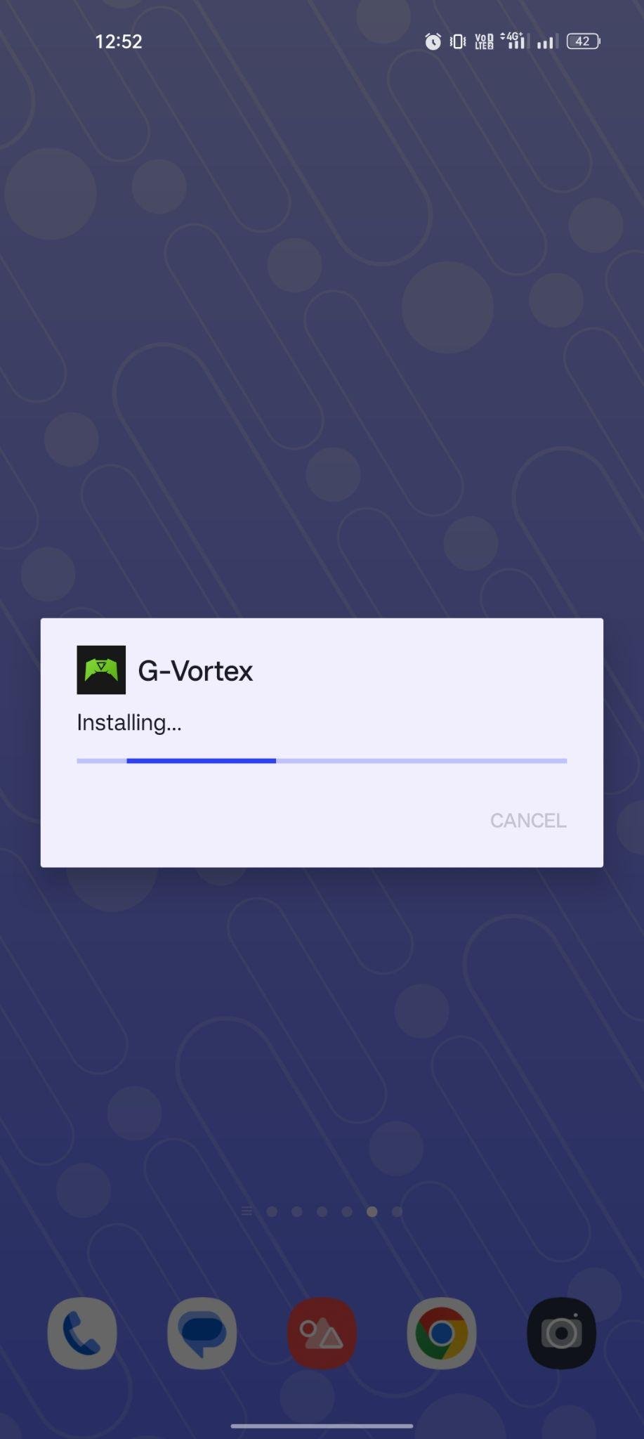 G-Vortex apk installing