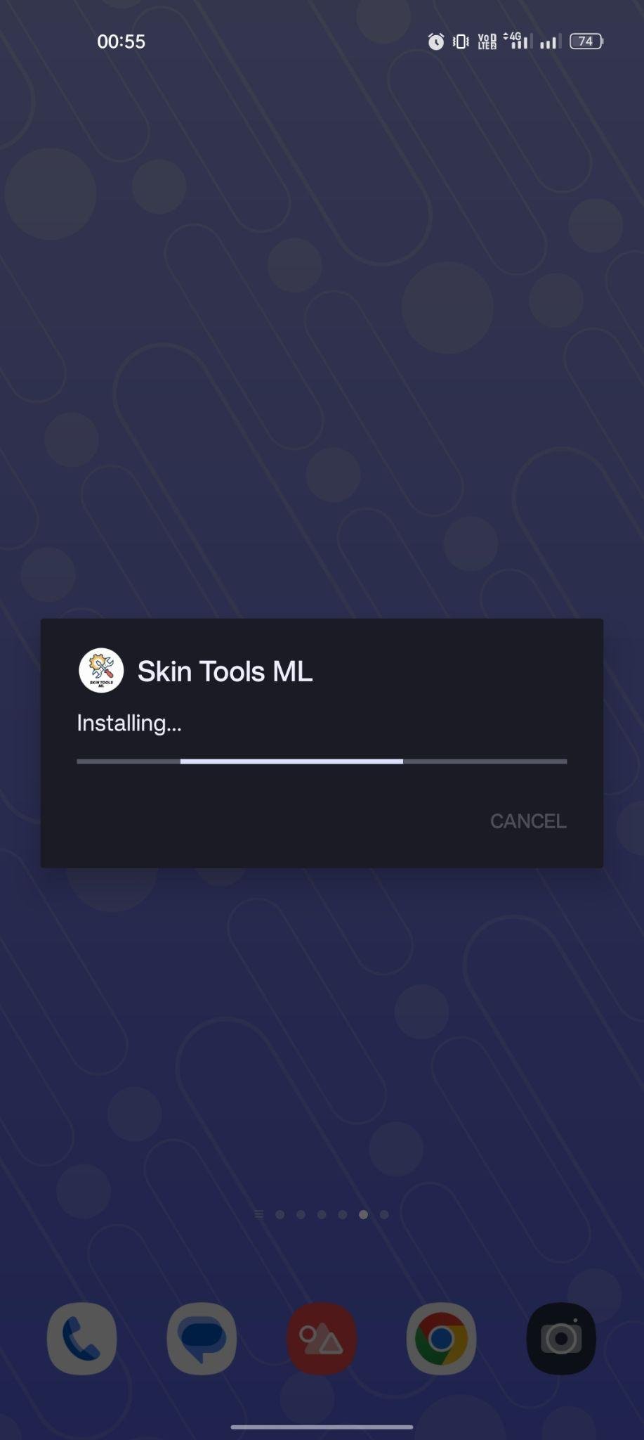 Skin Tools ML apk installing