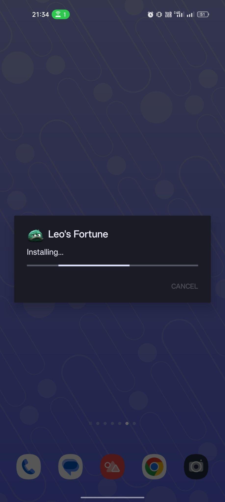 Leo’s Fortunate apk installing