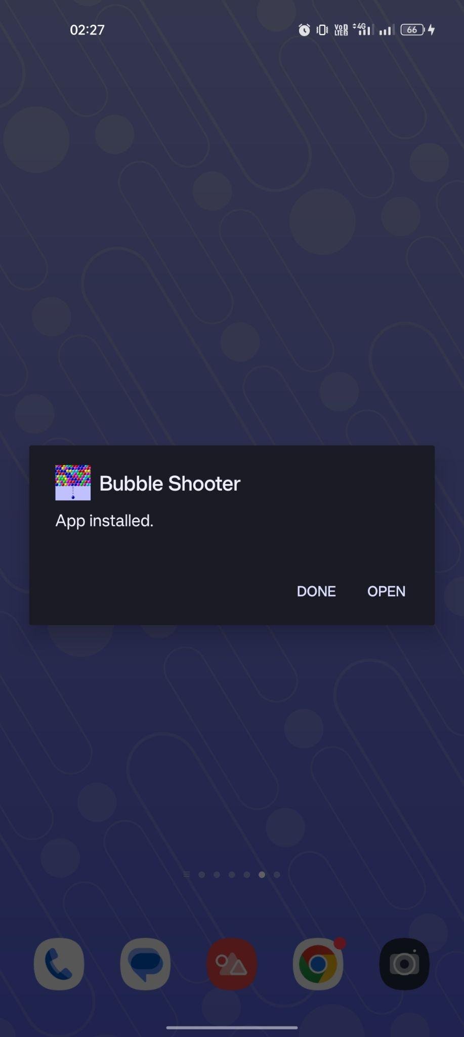 Bubble Shooter apk installed