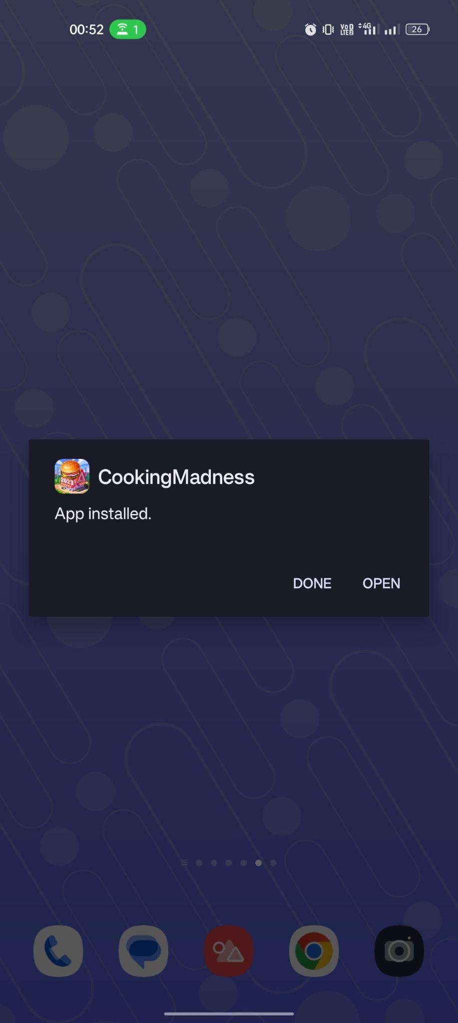 Cooking Madness apk installed
