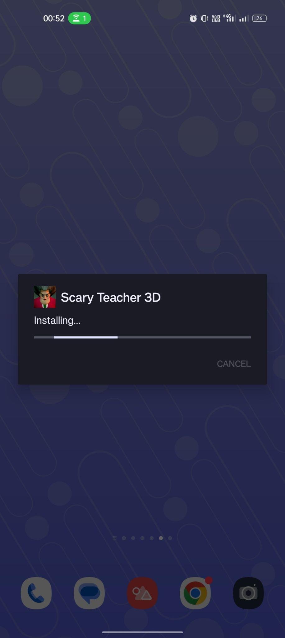 Scary Teacher 3D apk installing