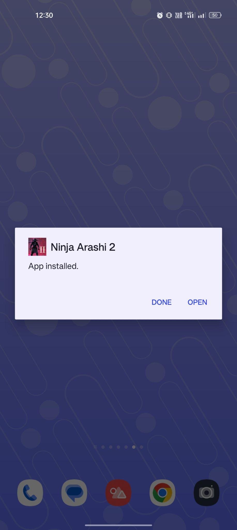 Ninja Arashi 2 apk installed