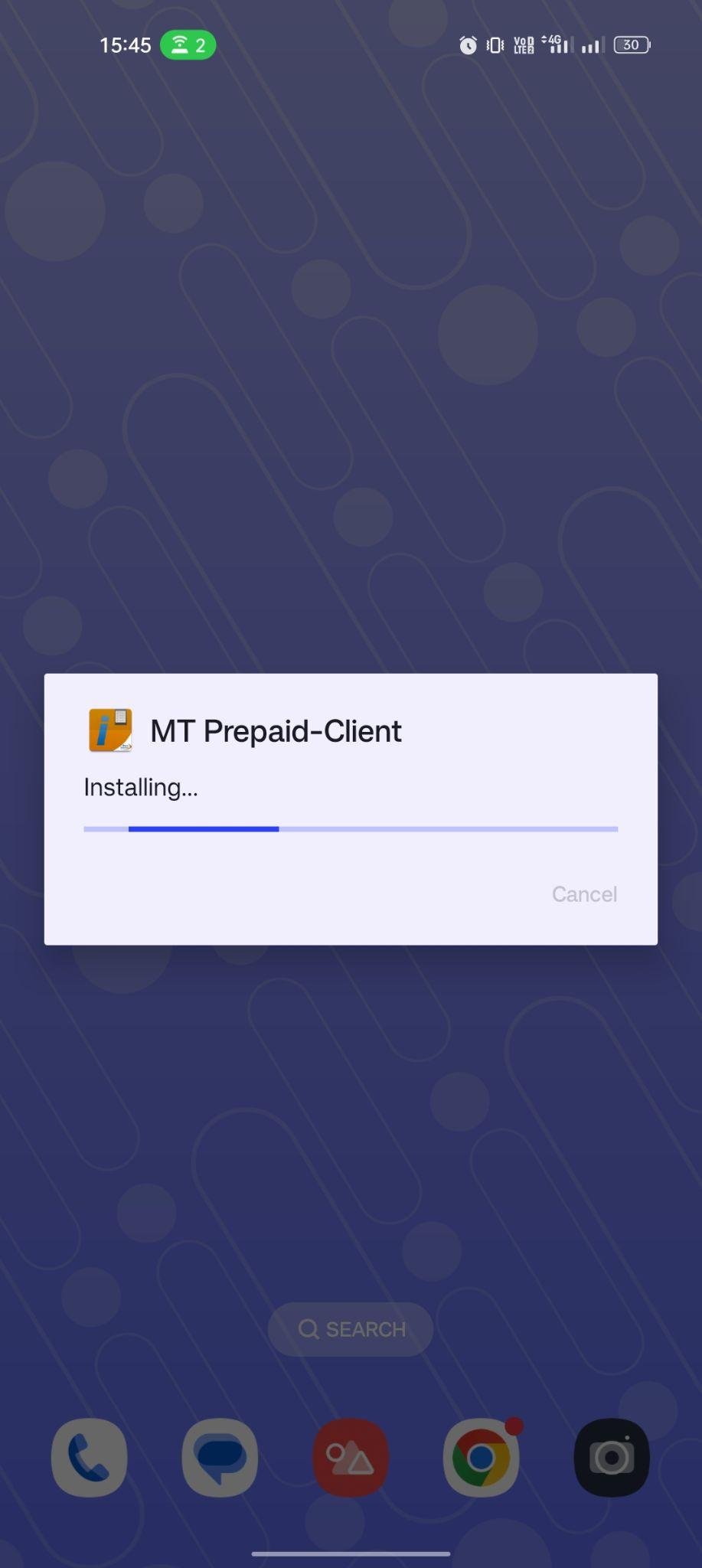 MT Prepaid Client apk installing