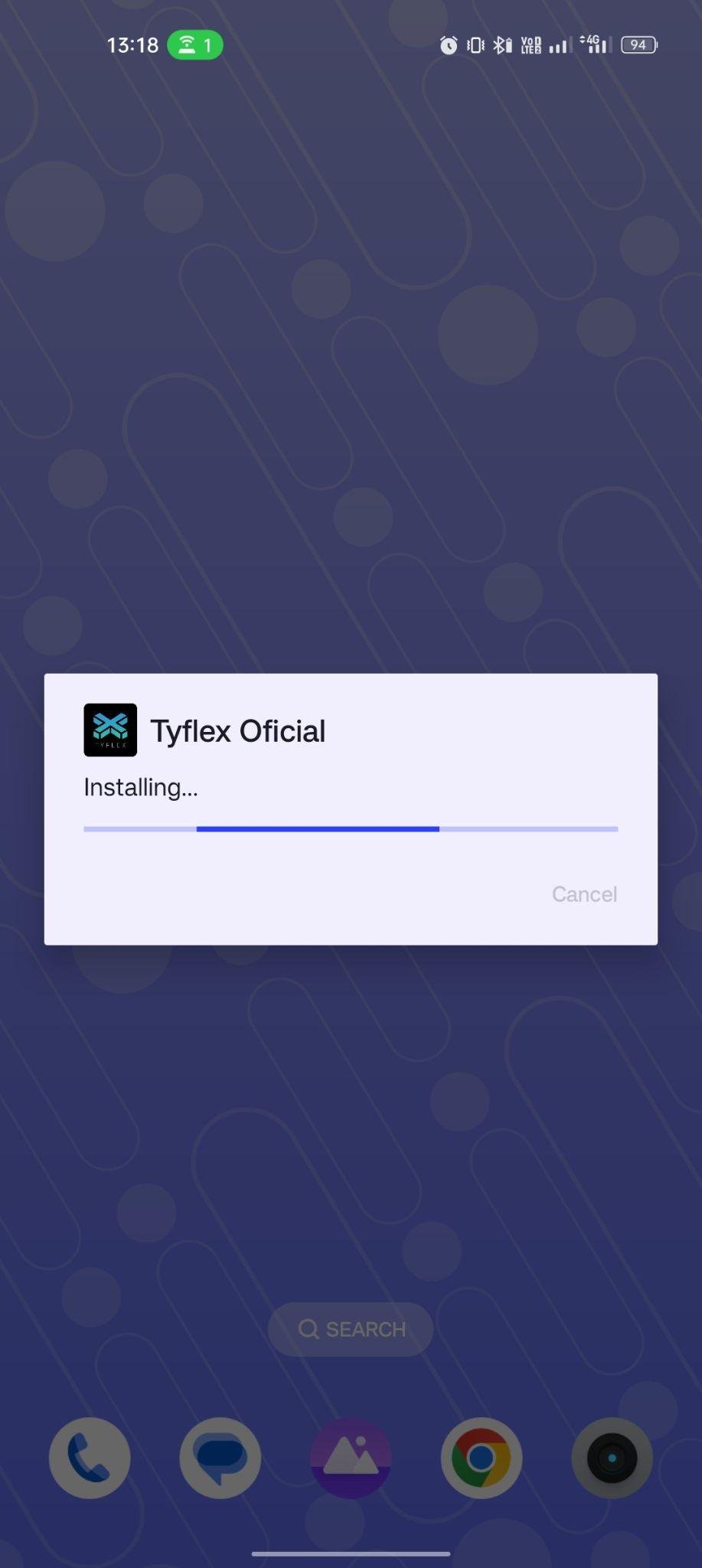 Tyflex apk installing