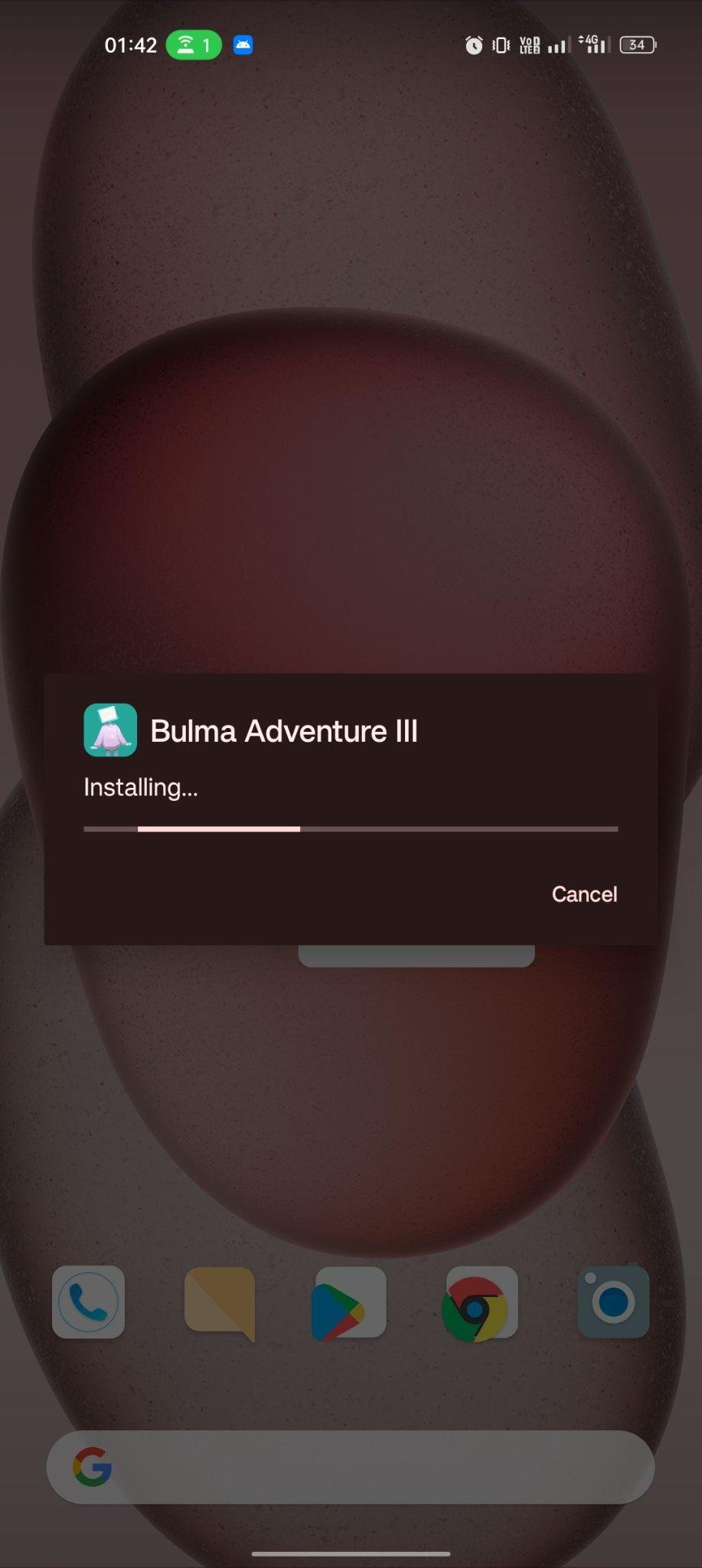 Bulma Adventure apk installing