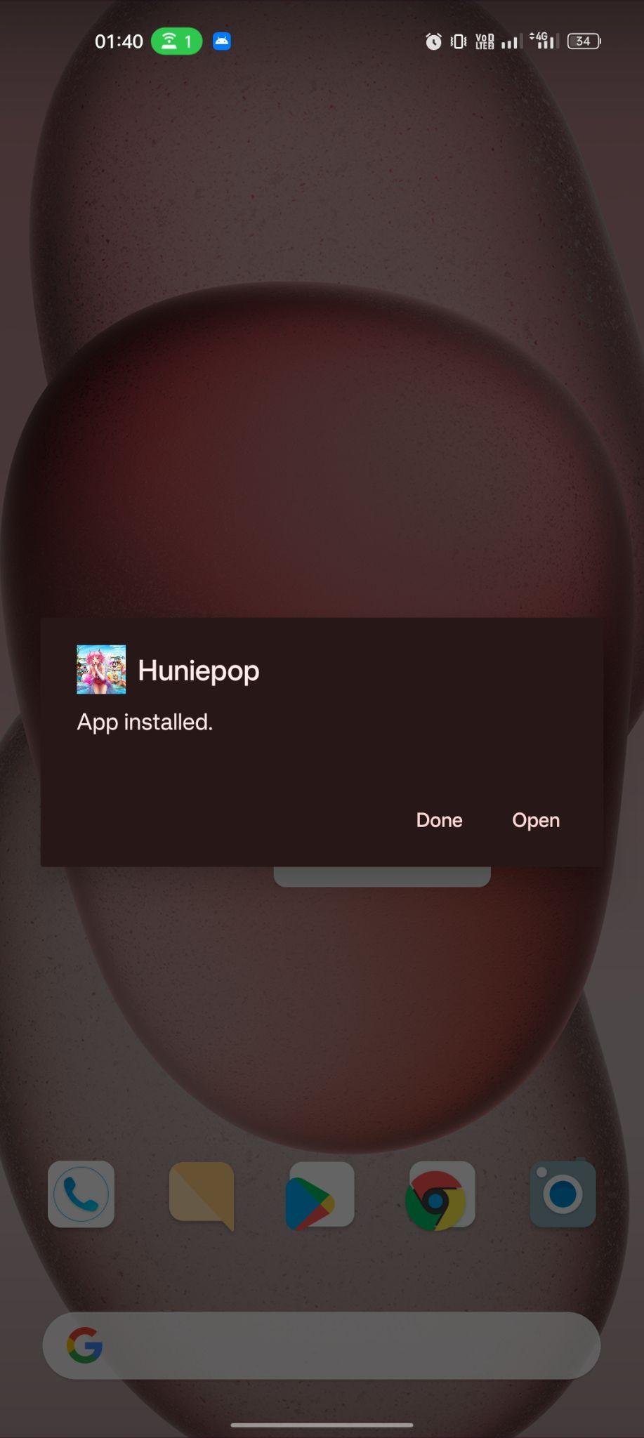 Huniepop apk installed